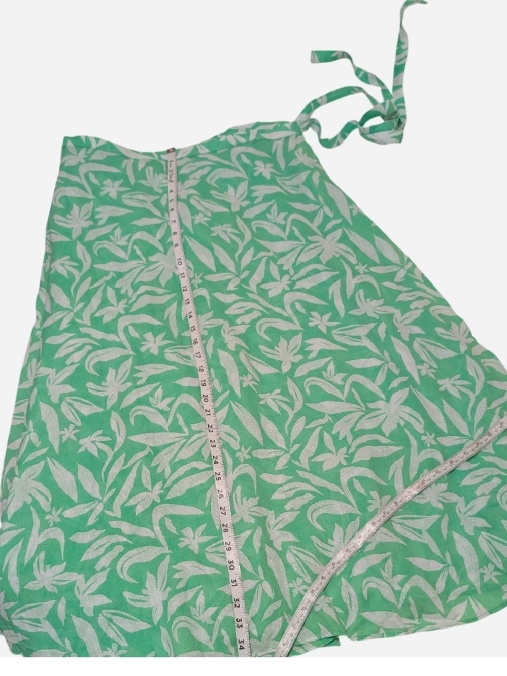 Pre-owned Caslon Green and White Floral Midi Skirt - Picture 7 of 8
